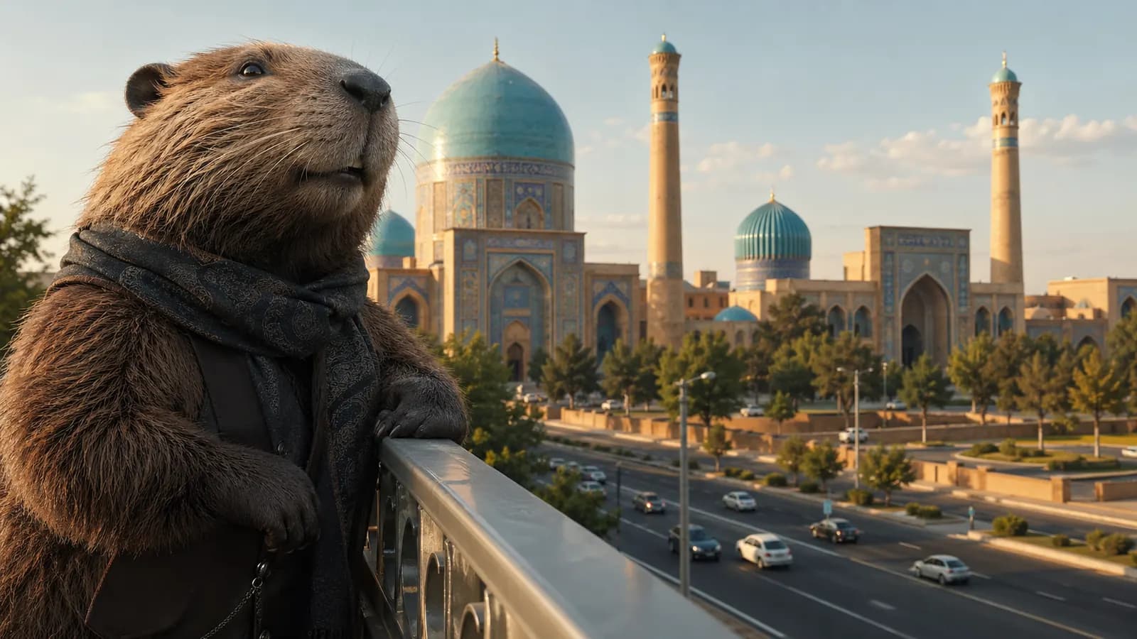 Tashkent AI BEAVERS lodge background