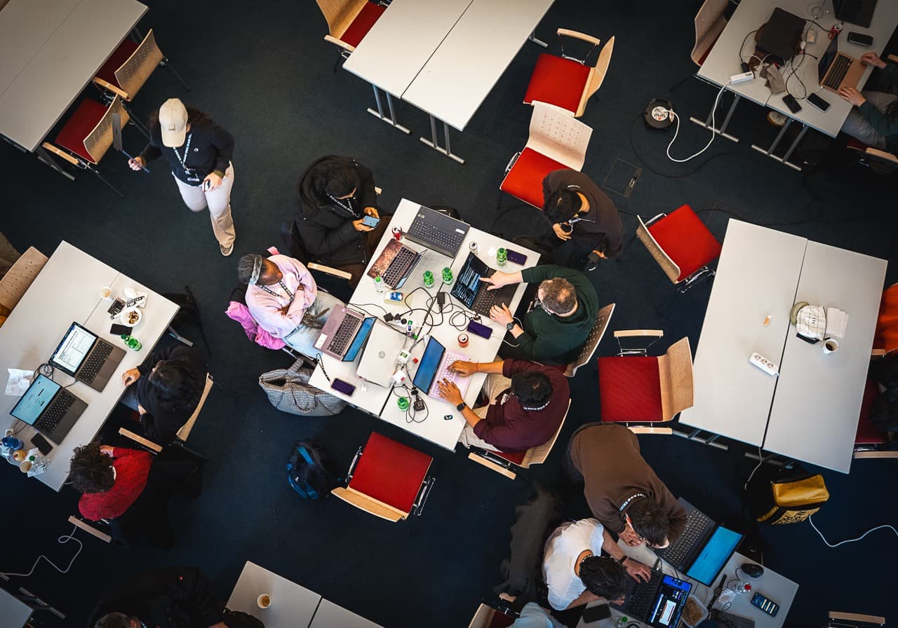 Corporate AI hackathon participants