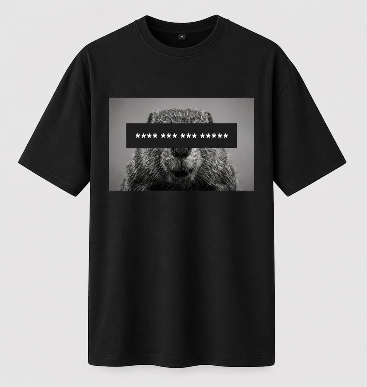 Original AI BEAVERS hackathon t-shirt front view on a clean background